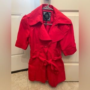⭐️NWOT⭐️ red short trench coat